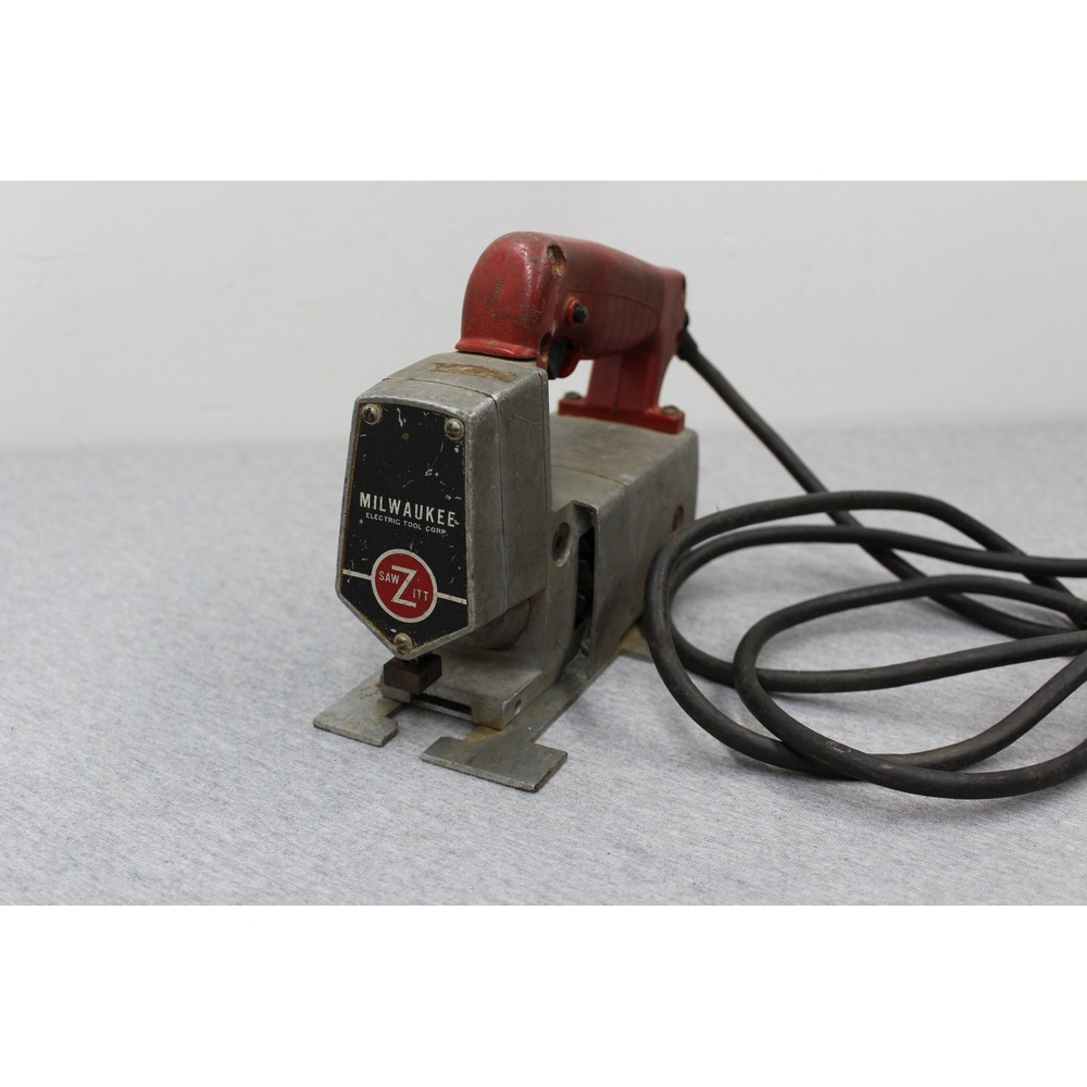 Vintage Milwaukee Jig Saw Silver 6252 Saw-Zitt Heavy Duty Corded Tool Works